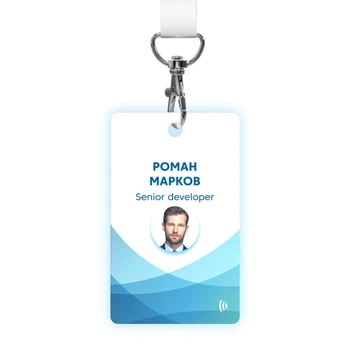 Безконтактні бейджі з NFC чіпом розумні електронні цифрові пластикові бейджі PassMent