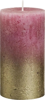Свеча Bolsius Рустик Серебро/Золото 130/68 Старый розовый (646793)