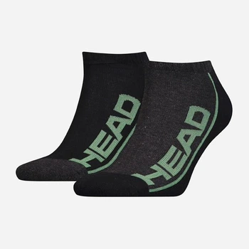 Набор носков HEAD Performance Sneaker 2P Unisex 791018001-164 35-38 р 2 пары Черно-зеленый (8718824742786)