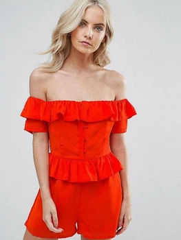 Комбинезон с рюшами Fashion Union AS020521-22 M (79211M) Оранжевый