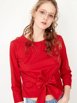 Блуза з бантом Only 117358501 S (82840S) Червоний