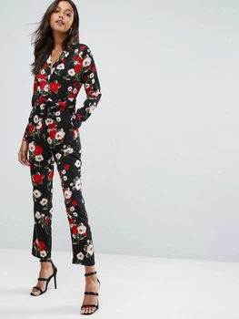 Комбинезон с цветочным принтом Missguided ASM190829-9 M (92256M) Черный