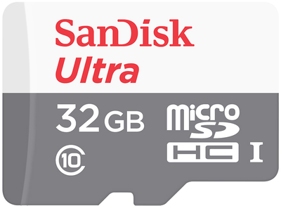 Карта пам'яті SanDisk microSDHC Ultra 32GB Class 10 UHS-I (SDSQUNR-032G-GN3MN)