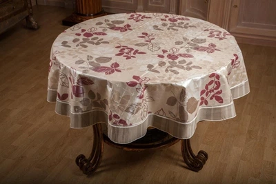 Скатерть "DAMASK" на флизелиновой основе MEIWA круг 150 см (364/4)