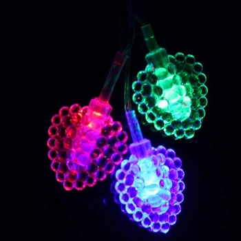 Светодиодная гирлянда Сердце Гроздь 20 LED 3 м Мультиколор