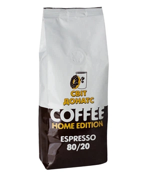 Кава зернова Світ Донатс ESPRESSO 80/20 250 г