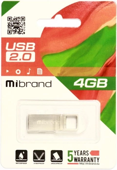 Mibrand Shark 4GB USB 2.0 Silver (MI2.0/SH4U4S)