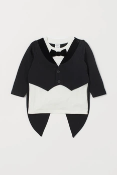 Жіночий лонгслів H&M 68см чорно білий 911808966