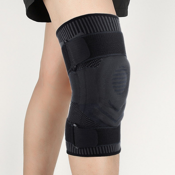 Активний бандаж для коліна зі стрічками фіксаторами на липучках та бічними вставками Kyncilor XL