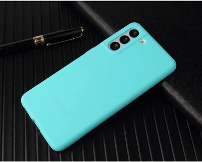 Чехол Fiji Soft для Samsung Galaxy S21 (G991) силикон бампер голубой
