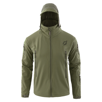 Тактична куртка Eagle Soft Shell JA-03 з флісом Olive Green M