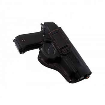 Кобура Beretta 92 (Беретта) поясная + скрытого внутрибрючного ношения с клипсой (кожаная, черная)