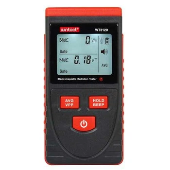 Детектор электромагнитного поля WINTACT 1-1999В/м 0.01-99.99μt компактный белый (623476)