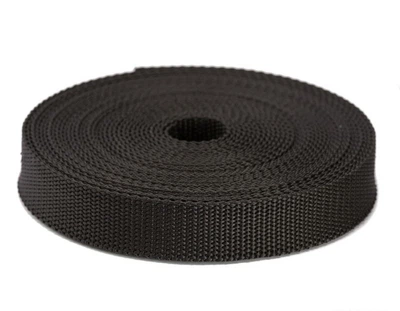 Лента ременная полипропилен Aramitex, 25 мм Black 10 yard (9,2 м)