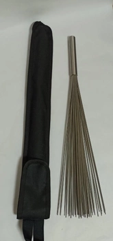 Даосский железных веник с нержавейки для масажа BIGмагазин на 40 прутиков диаметром 2мм в черном чехле