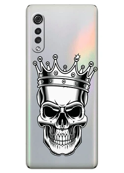 Cиликоновый чехол iSwag для LG Velvet с рисунком - Царский череп (ISLGVEL67)