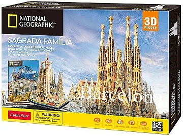 3D пазл "National Geographic. Храм Святого Семейства", 184 элемента - CubicFun (20-738868)