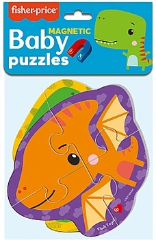 Магнитные беби пазлы "Fisher Price. Динозаврики", англ. - Vladi Toys (20-1010093)