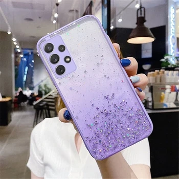 Чехол Stardust с цветными бортиками для Samsung A53 Фиолетовый