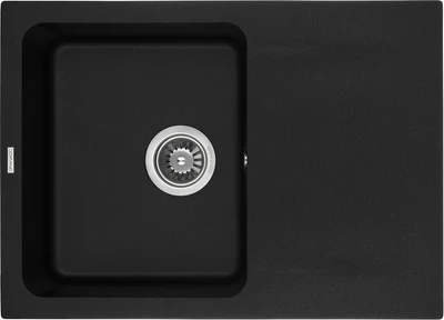 Кухонна мийка граніт GRANADO Salamanka New black shine (0601)
