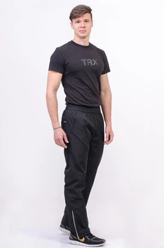 Брюки спортивные флис Avecs AV-70083B Баталы 6XL черные