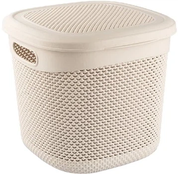 Кошик DROP прямокутний, 15л, крем 166007 Uscan Plastic