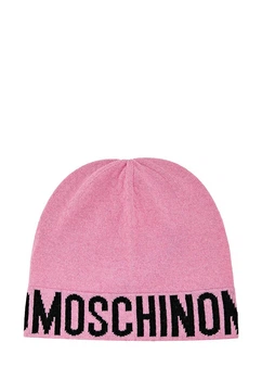 Шапка Moschino женская розовая (65233-8)