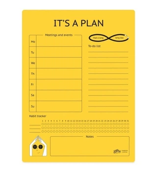 Магнітний вічний планер на холодильник It's a plan. Жовтий