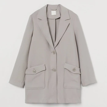 Пальто осіннє жіноче H&M 0861660 M Бежеве (KZ2000001237359_KAY2000001237359)
