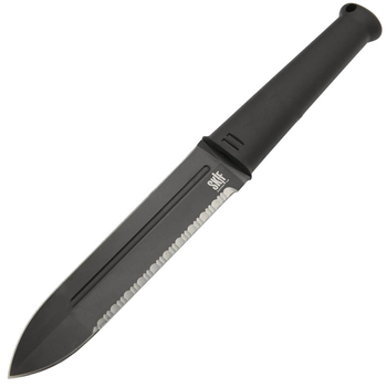 Нож фиксированный Skif UKROP-2 (длина: 263мм, лезвие: 149мм, черное), черный, ножны пластик