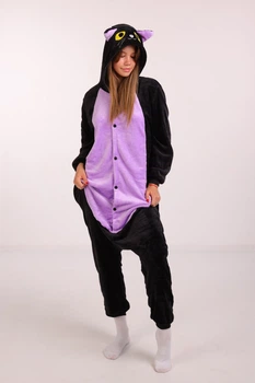 Піжама Кигуруми Kigurumi Кішка Спуки Для Дітей І Підлітків Чорний з фіолетовим 155-165 див. (1034/1)
