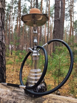Кальян Hookah Ozzy Forest Silver высотой 52 см на 1 персону