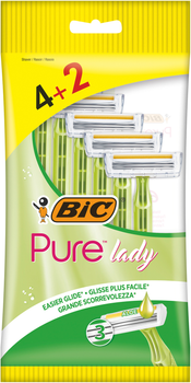 Набір бритв без змінних картриджів Bic Pure 3 Lady 4 + 2 шт. (3086126727370)