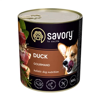 Вологий корм Savory для дорослих собак з качкою 800 г (30488)