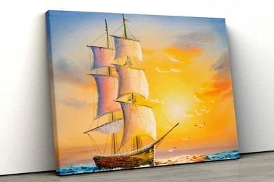 Картина на холсте Парусный корабль51x34 см (121)