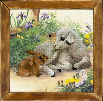 Набор для вышивания Riolis Ягненок и кролик (РТ-0051)