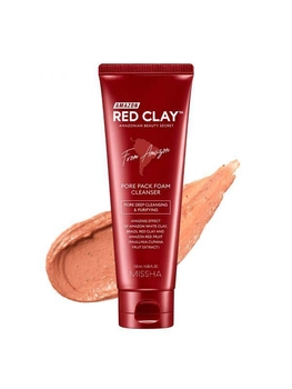 Missha Amazon Red Clay Pore Pack Foam Cleanser Глиняна пінка-маска, 120 мл