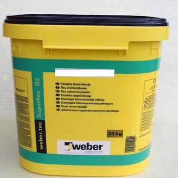 2-комп полимерцементная гидроизоляция Weber weber.tec Superflex D2, 24кг