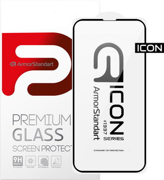 Захисне скло Armorstandart Icon 3D для Apple iPhone 14/13/13 Pro Black (ARM60001)