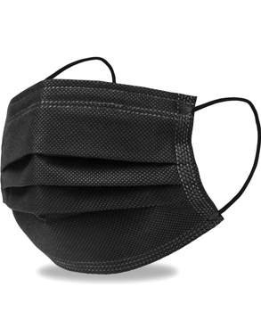 Маски медицинские одноразовые трехслойные KK Health с фиксатором для носа упаковка 50 штук Черные
