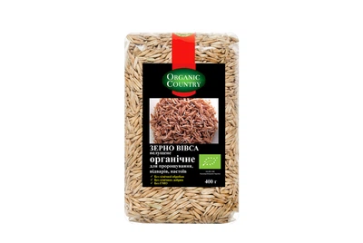 Зерно овса неочищенное Organic Country 400г