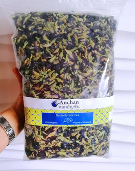 Тайский синий чай Plumeria лечебный Анчан Butterfly Pea Tea, 500 гр
