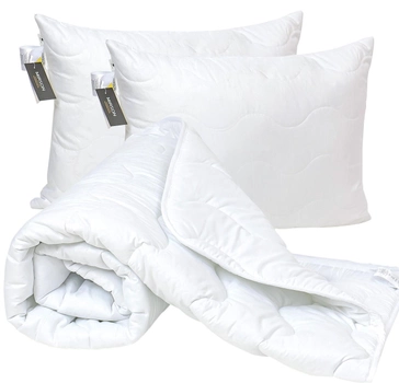 Набор антиаллергенный MirSon EcoSilk Всесезонный №1801 Eco Light  White Одеяло + Подушки (2200003967005)