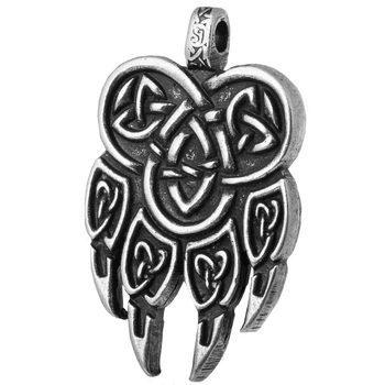 Амулет кулон Лапа Бьерна Semantic Jewelry Сріблення 3.9 x 2.9 x 0.3 см