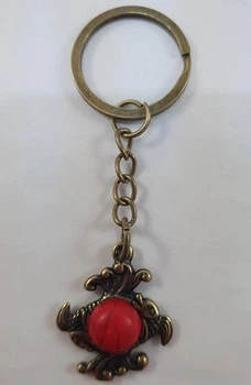 Брелок Зодиак Рыбы Semantic Jewelry Бронзовое покрытие Коралл 3.0 x 2.4 x 0.2 см