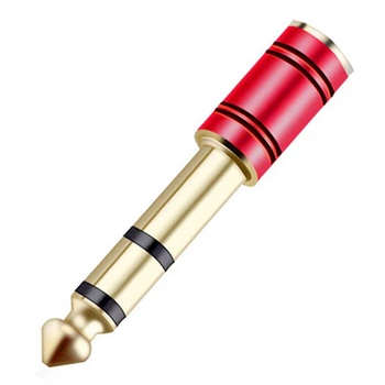 Адаптер переходник стерео 3.5 мм Female - 6.3 мм Male (мама-папа) R Connector Red/Gold (48425)