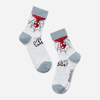 Детские носки хлопковые для мальчиков Conte Kids Marvel 17С-132СПМ-411 22 р Светло-серые (4810226425572)