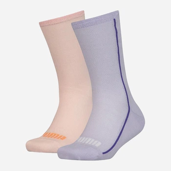 Набор женских носков хлопковых 2 пары Puma Girls Mesh Sock 104006001012 35-38 р Фиолетовый/Персиковый (8718824799551)