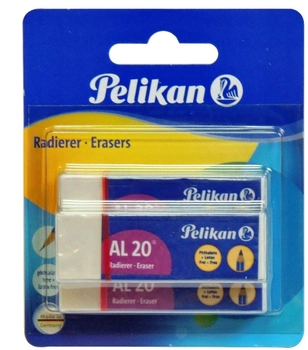 Ластики для карандаша Pelikan AL20 прямоугольные белые 3 шт (620112)