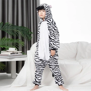 Пижама Кигуруми Слип Для Мальчиков Kigurumi Мартин Зебра Черно-белый 145-155 см. (2017/2)